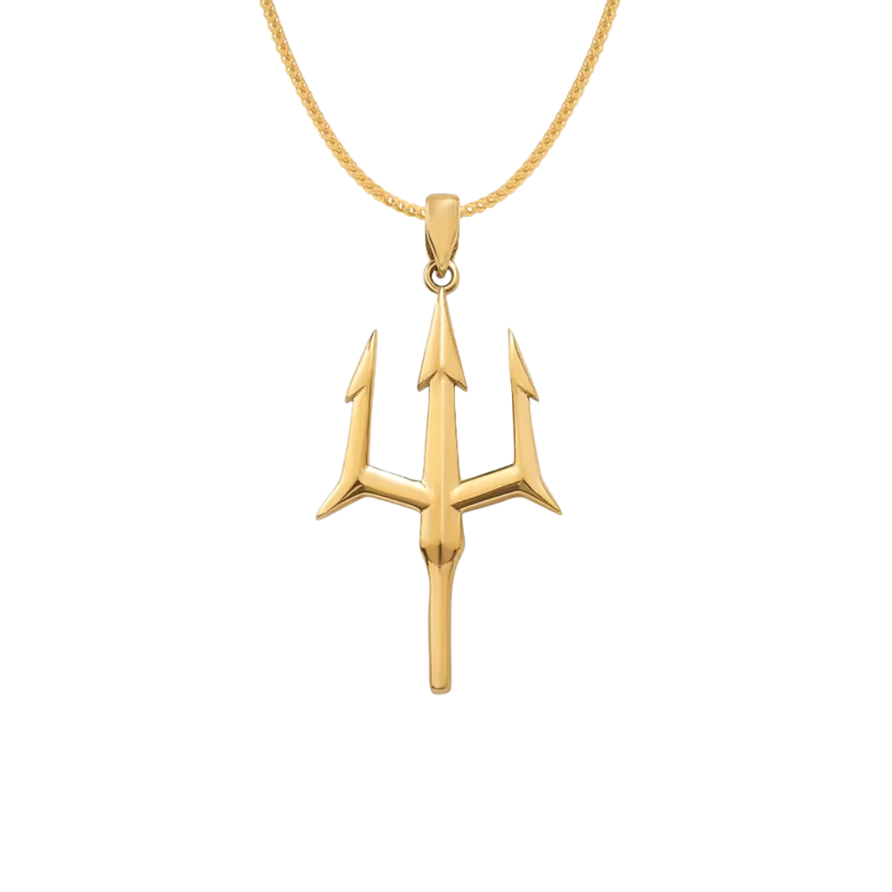 Trident with Box Chain Gold