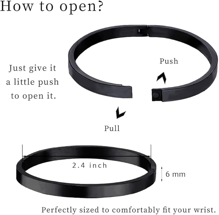 Solid State Kada Bracelet Black