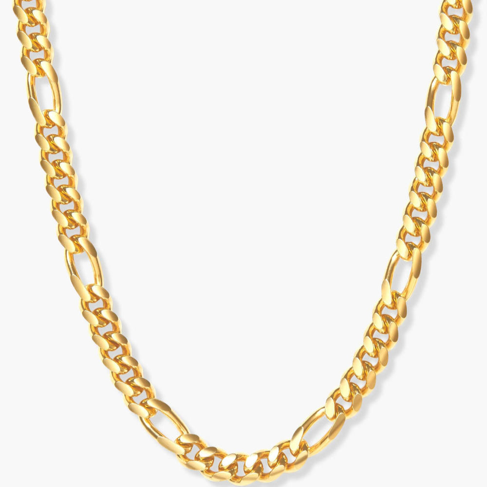 22k Gold Figaro Chain Necklace Men