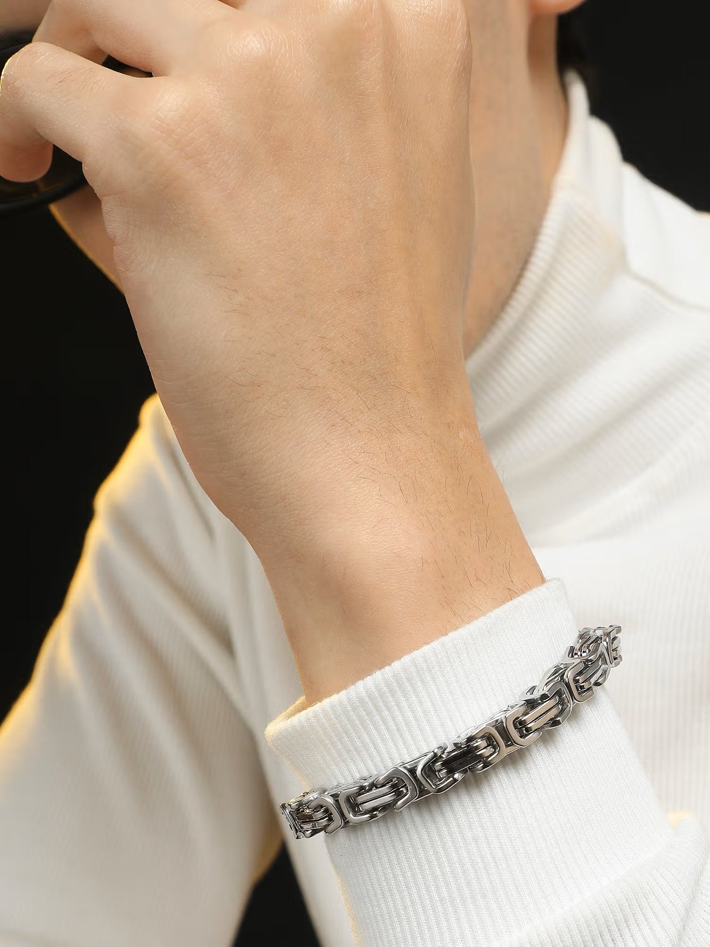 Italian Cut Silver Bracelet