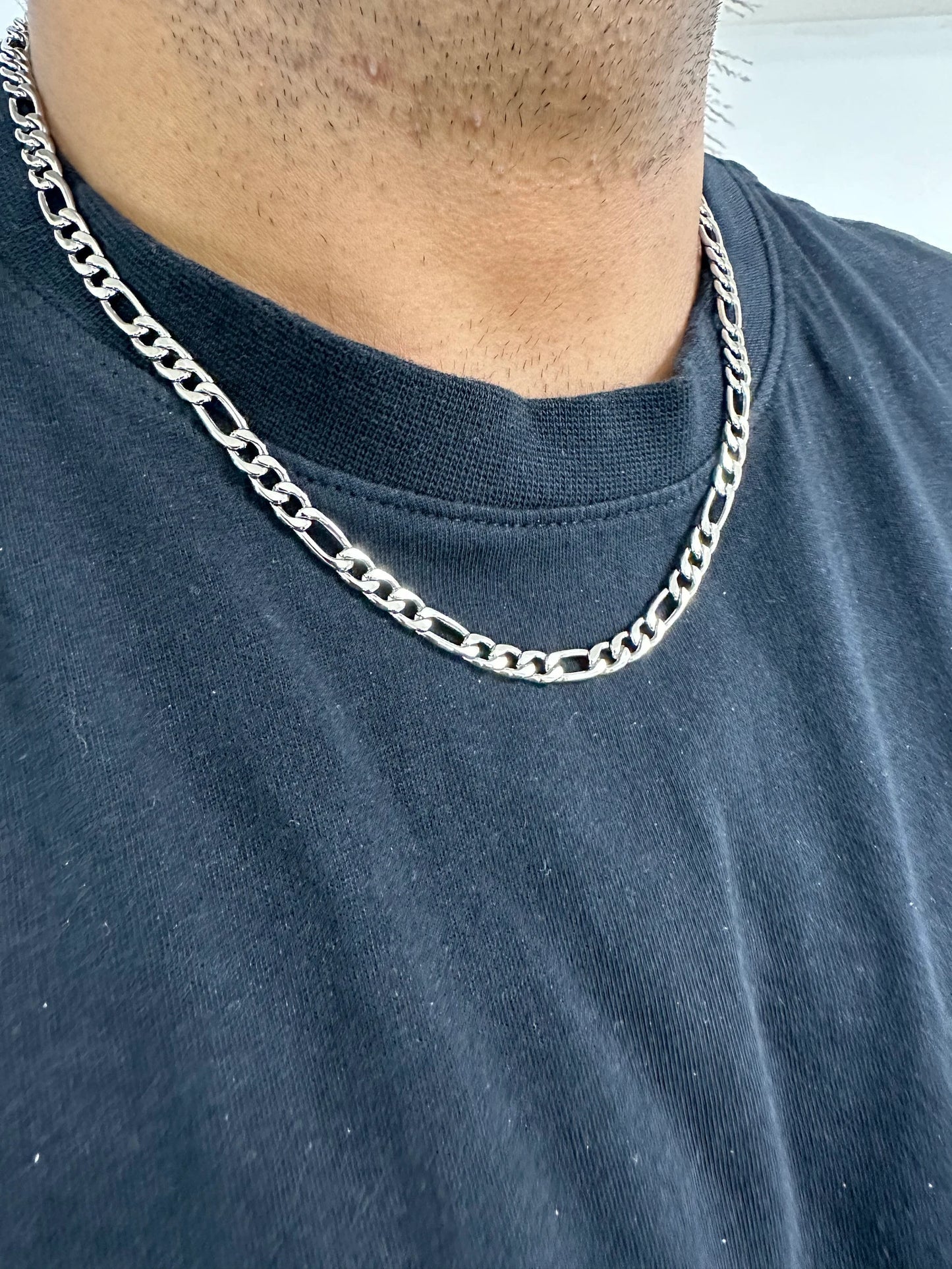 22k Gold Figaro Chain Necklace Men
