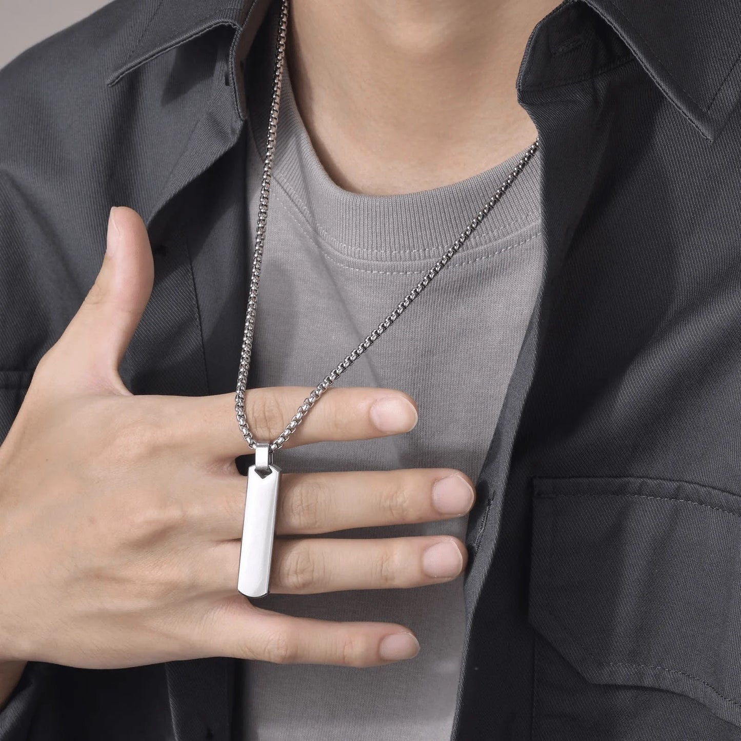 Tag Pendant Silver