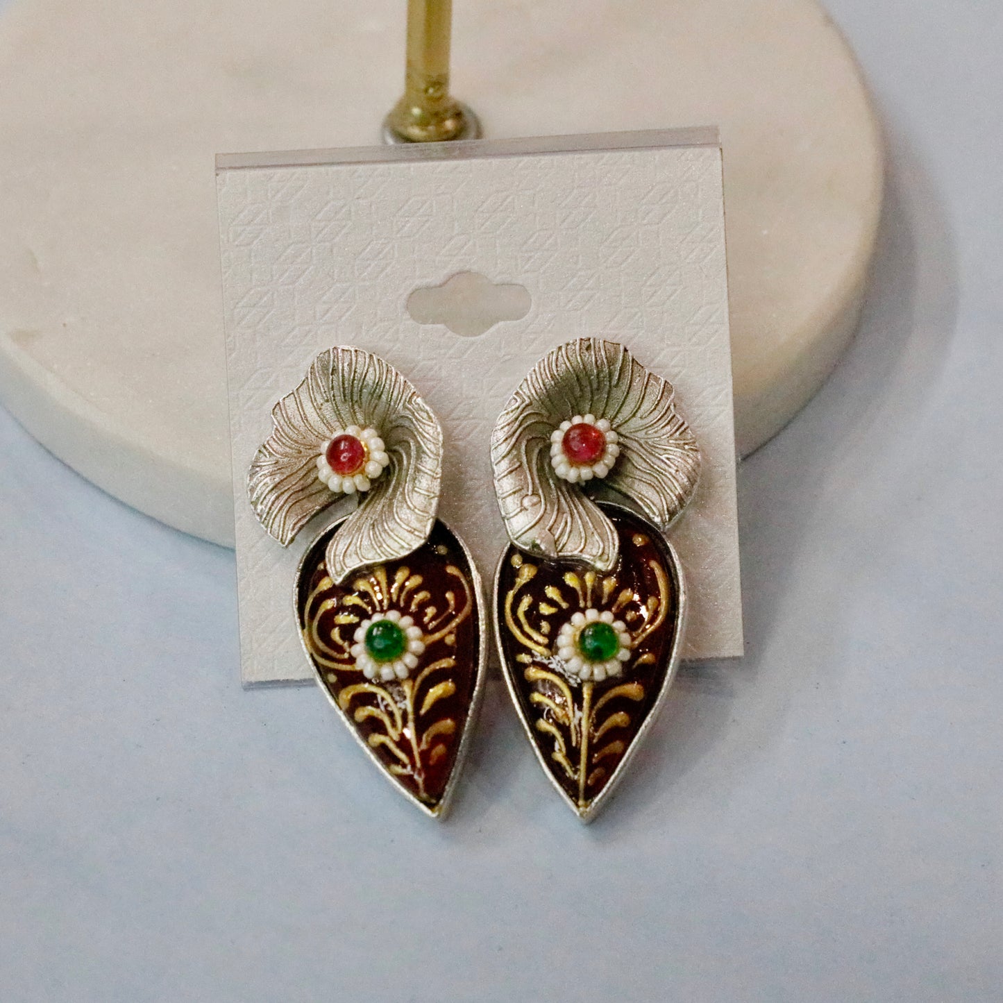 Argala Silver Jhumka Earrings