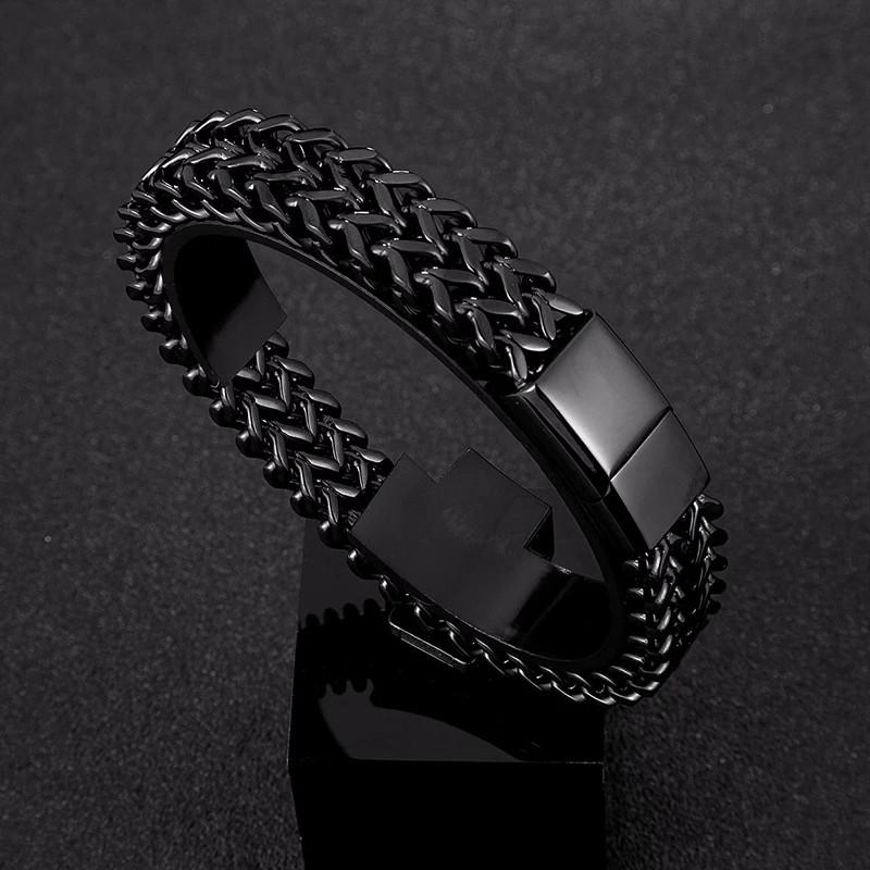 Vintage Curb Link Titanium Steel Bracelet
