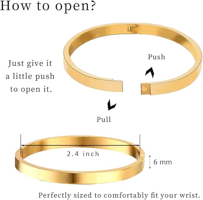 Solid State Kada Bracelet Gold
