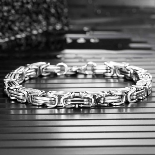 Italian Cut Silver Bracelet