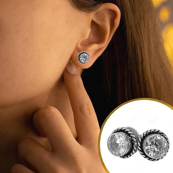 Button Stud Earrings