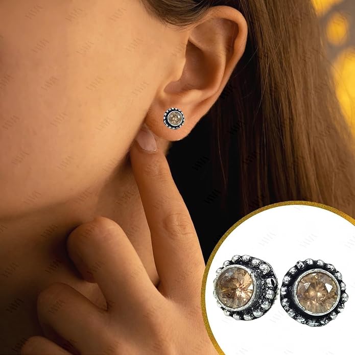 Button Stud Earrings