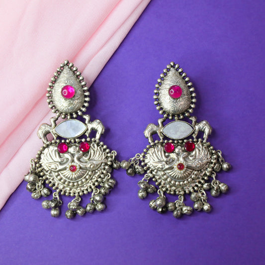 Virata Silver Jhumka Earrings