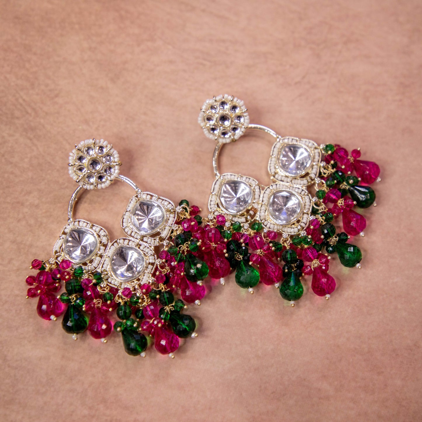 Ruby Green fulwari jhumka