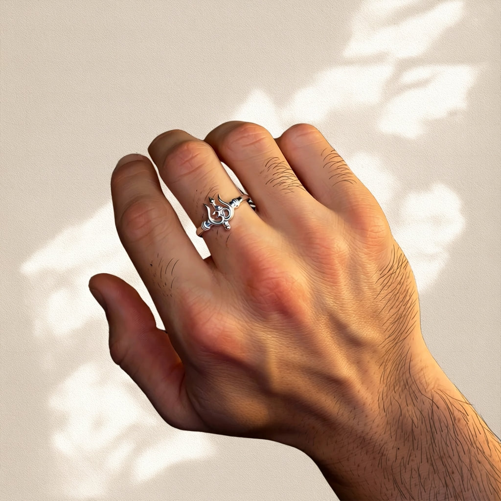 Unisex 925 Sterling Silver Om Ring [Delivery in 6-8 Days]