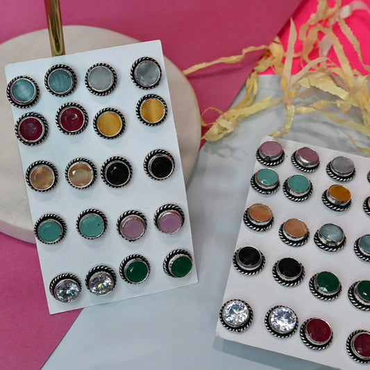 Button Stud Earrings