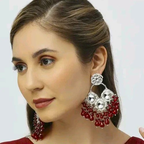 Red fulwari jhumka