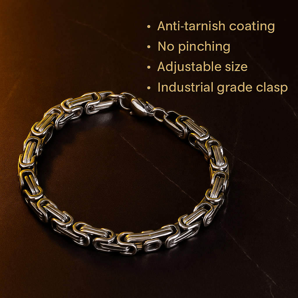 Italian Cut Silver Bracelet