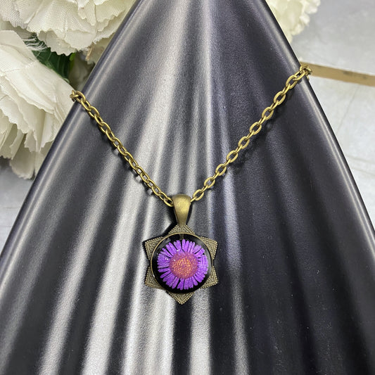 Aster Flower Star Necklace