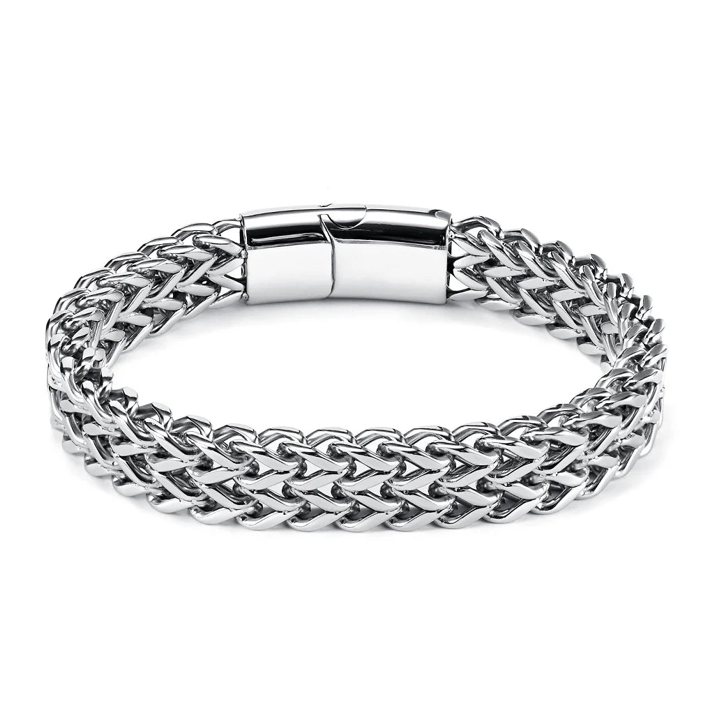 Vintage Curb Link Titanium Steel Bracelet