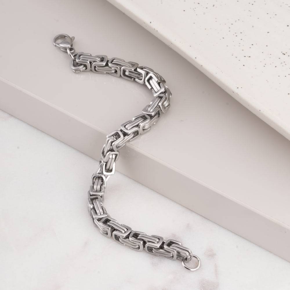 Italian Cut Silver Bracelet