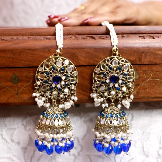 Blue Aakriti Sahara Blue jhumka