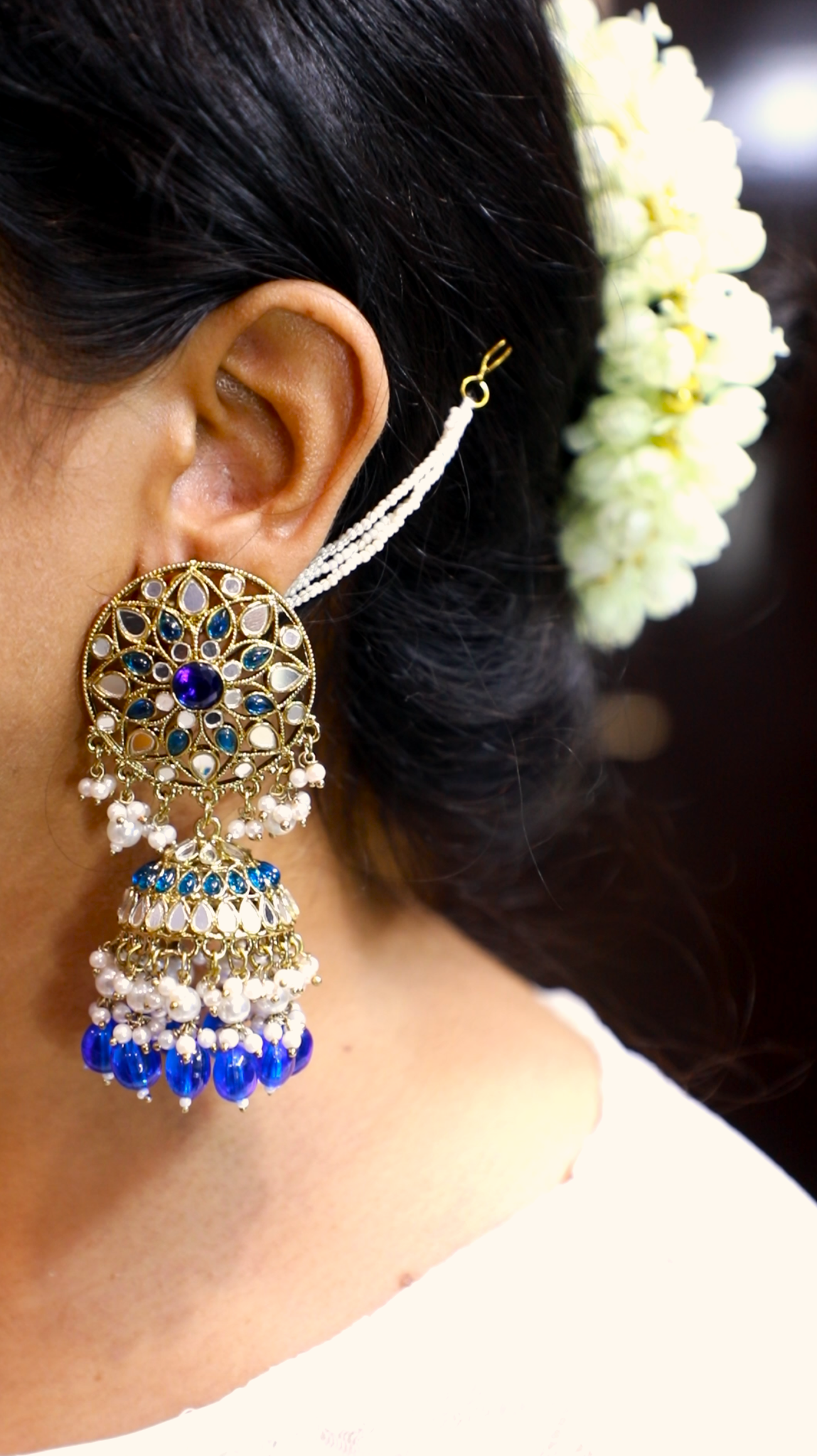 Blue Aakriti Sahara Blue jhumka