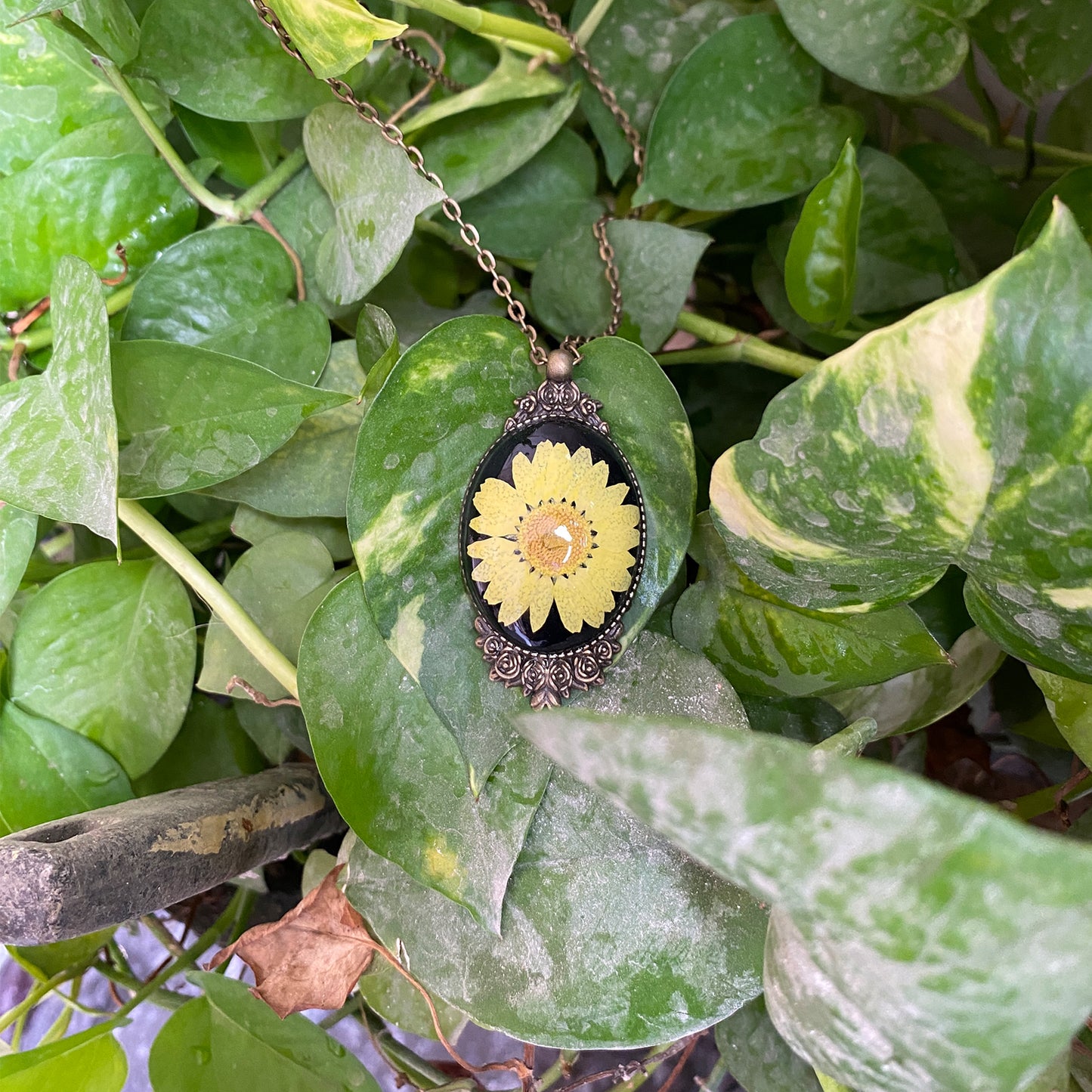 Yellow Daisy Pendant