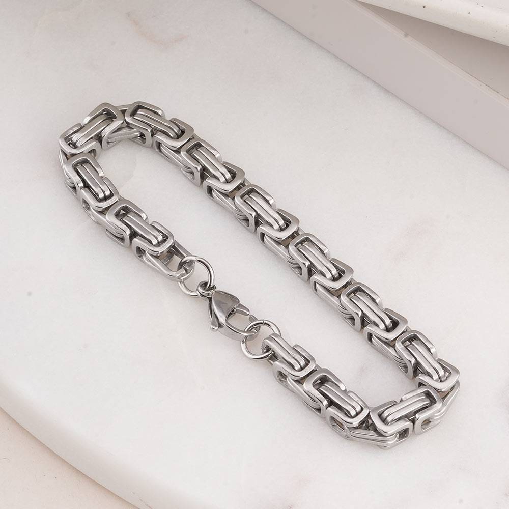 Italian Cut Silver Bracelet