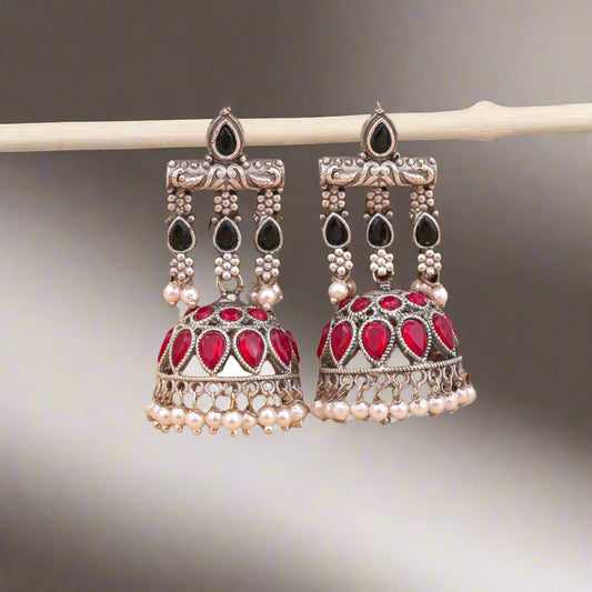 Black Triveni Jhumki