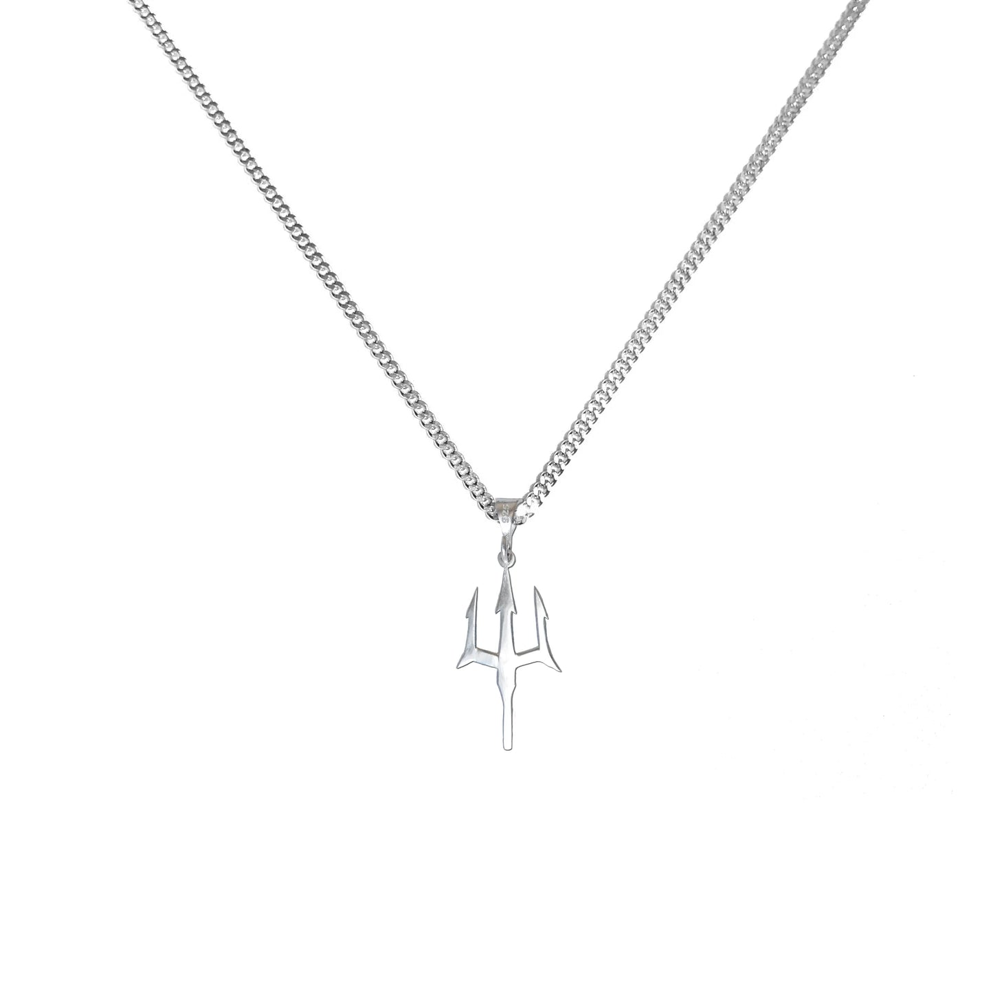 Trident with Box Chain Silver