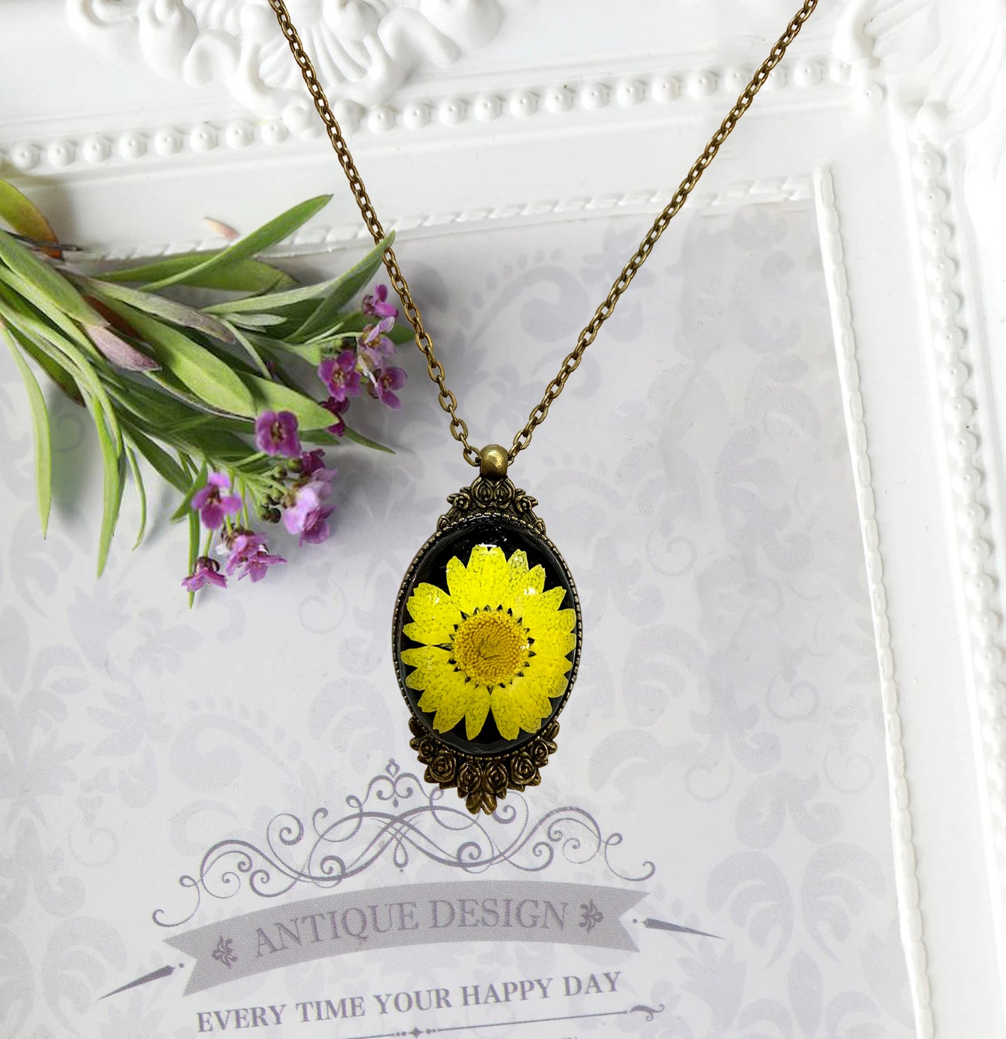 Yellow Daisy Pendant