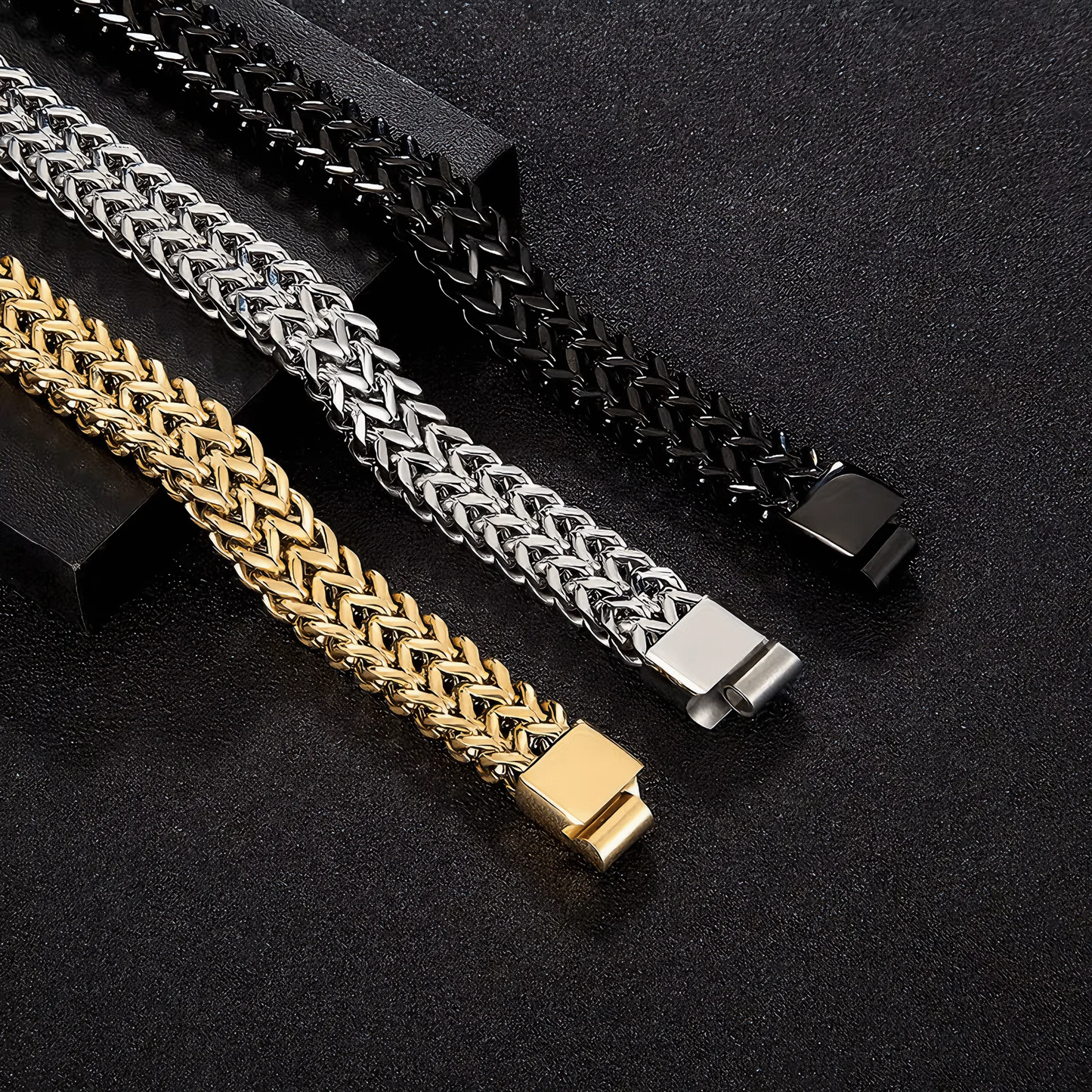 Vintage Curb Link Titanium Steel Bracelet
