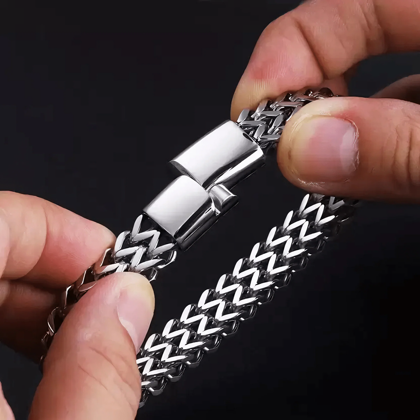 Vintage Curb Link Titanium Steel Bracelet