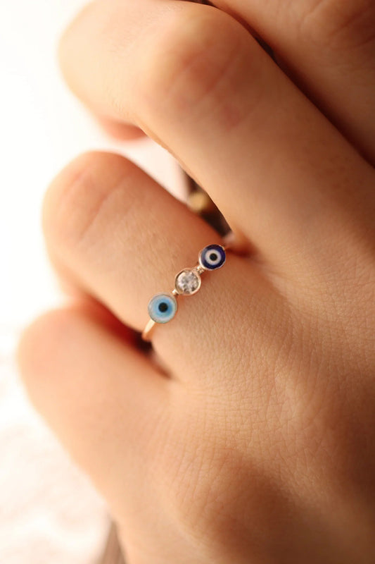 925 Sterling Silver Evil Eye Ring