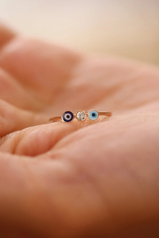 925 Sterling Silver Evil Eye Ring